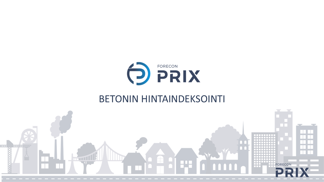 Betonin kustannusindeksi - INFO